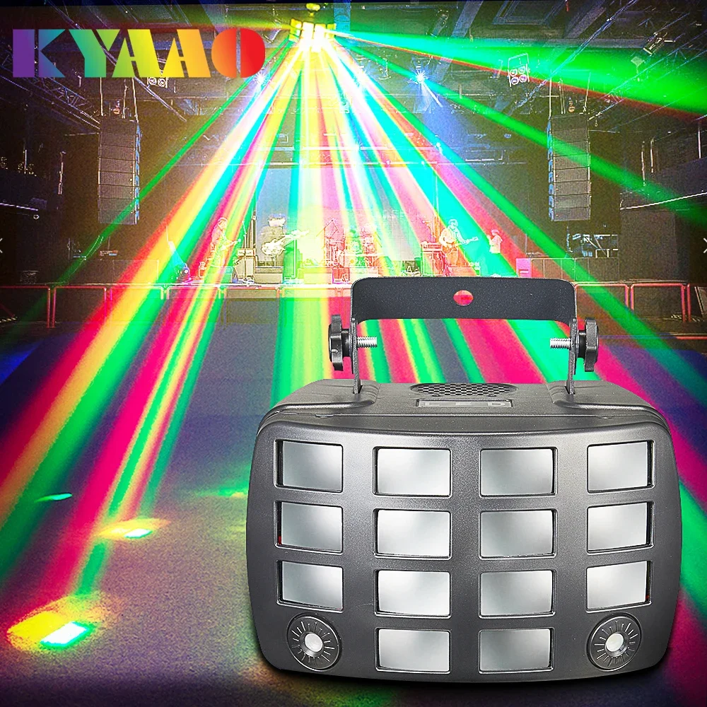 

Fast Shipping Disco Laser Butterfly Light DMX512 Beam Lighting Wedding Club Decoration Device Holiday Party Strobe Lights