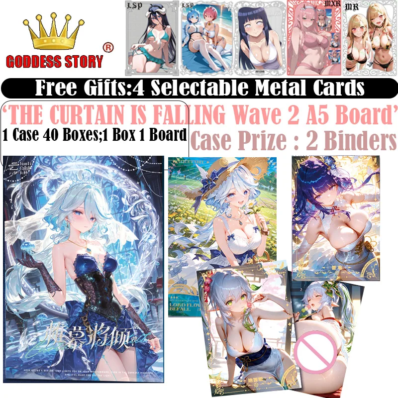 

THE CURTAIN IS FALLING Wave 2 A5 Board Goddess Story Collection Card Waifu Booster Box Trading CCG TCG Doujin Toy Hobbies Gift