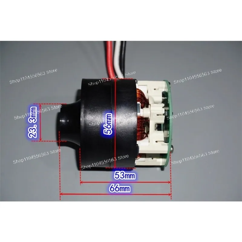 High Speed 120000RPM 3 Phase Brushless Motor for Vacuum Cleaner, Large Power Aluminum Alloy Turbo Fan and Impeller