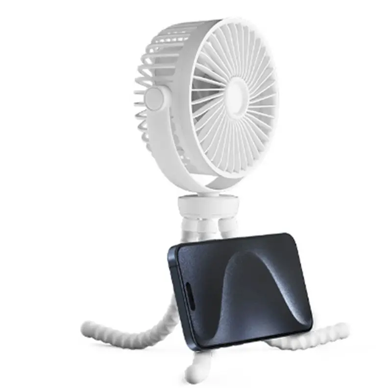 A99G-Baby Stroller Fan Mini Outdoor Fan USB Speed Flexible Octopus Fan Tripod Clip On Handheld Fan For Stroller Crib