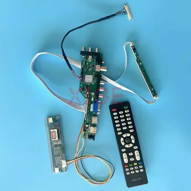 

LCD Controller Board Fit B154EW03 B154EW07 N154I4 QD15TL08 Kit 30Pin LVDS Monitor 2CCFL Digital DVB IR+AV+USB+HDMI+VGA 1280*800