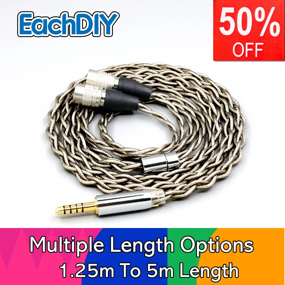

99% Pure Silver + Graphene Shield Earphone Cable For MrSpeakers Ether 2 system C Flow CX AEON Noire RT Closed-Back LN007939