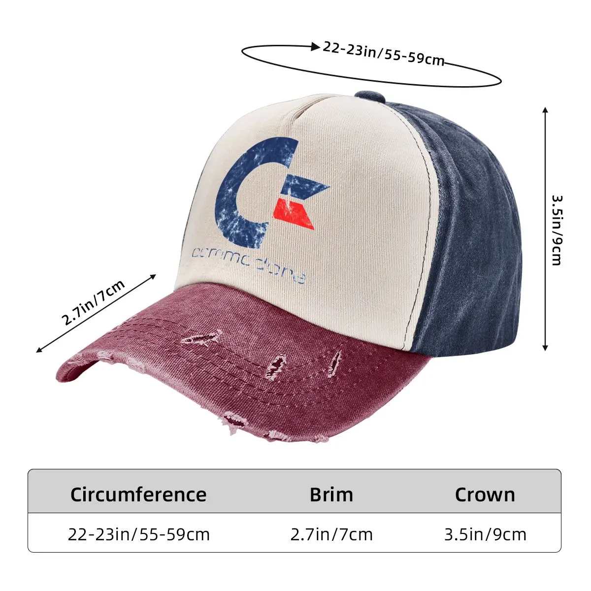 Fashion Commodore 64 Personal Computer Game Baseball Cap Unisex Distressed Washed Snapback Hat Outdoor Activities Gift Hats Cap