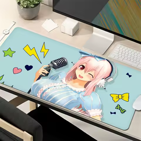 Super Sonico Mousepad Hot Large Gaming Mouse Pad XL Locking Edge Size for Gameing World of tanks CS GO Zelda