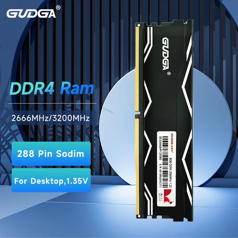 GUDGA Ram Memory DDR4 3200mhz 2666mhz DDR4  Memoria Dimm With CL17 Heat Sink For Desktop Computer Accessory