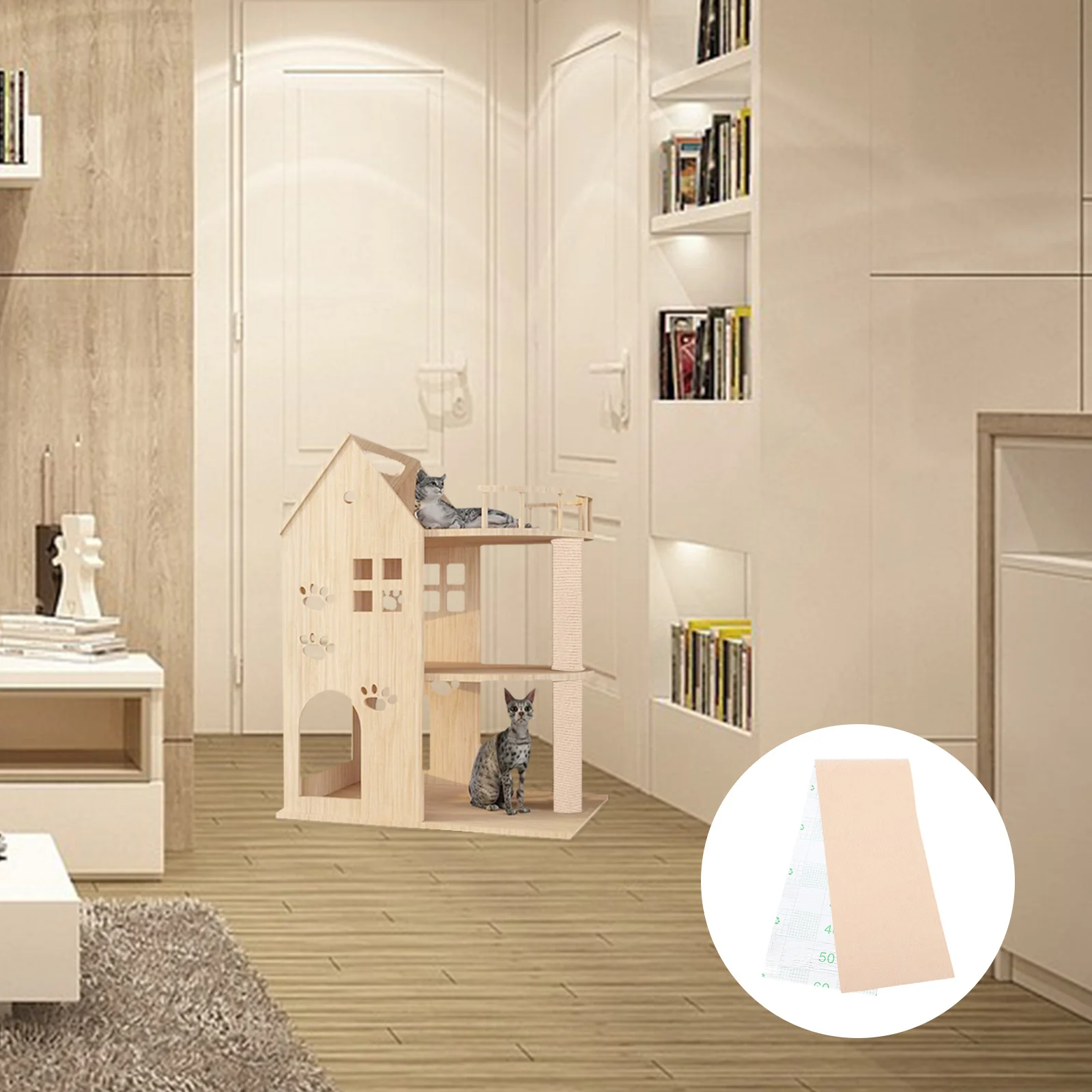 

Self-Adhesive Carpet Pad Wear-Resistant Cat Scratcher Mat For Pet Furniture Protector Easy Cut To Fit Scratching Board