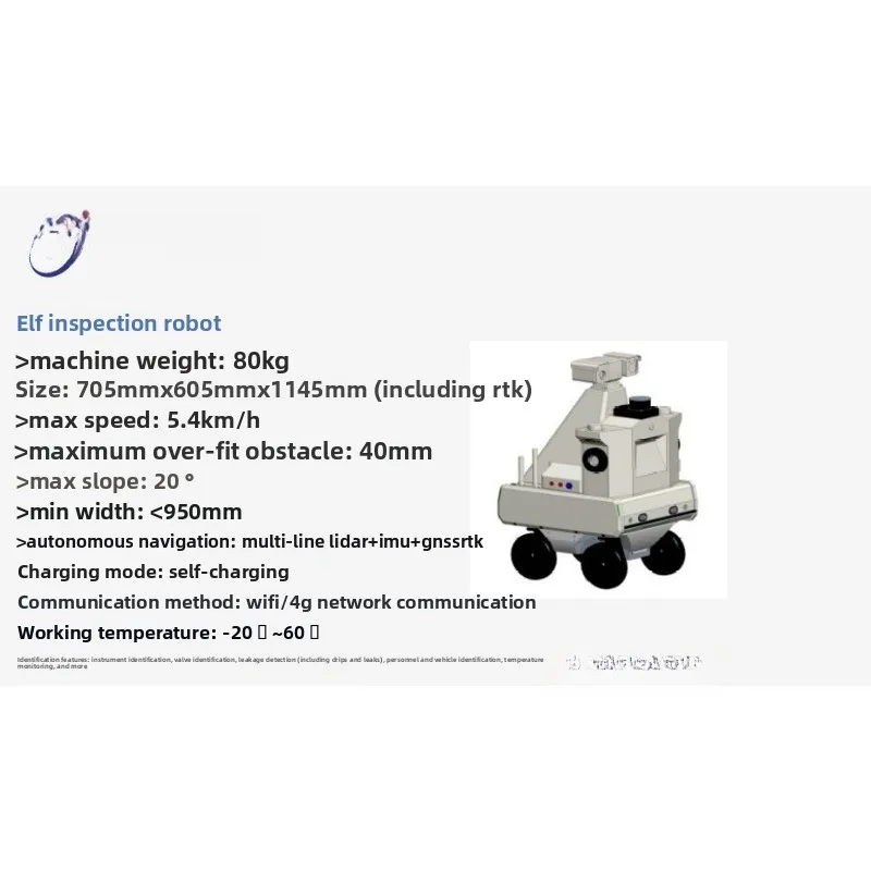 Robô de inspeção de cães com máquina inteligente