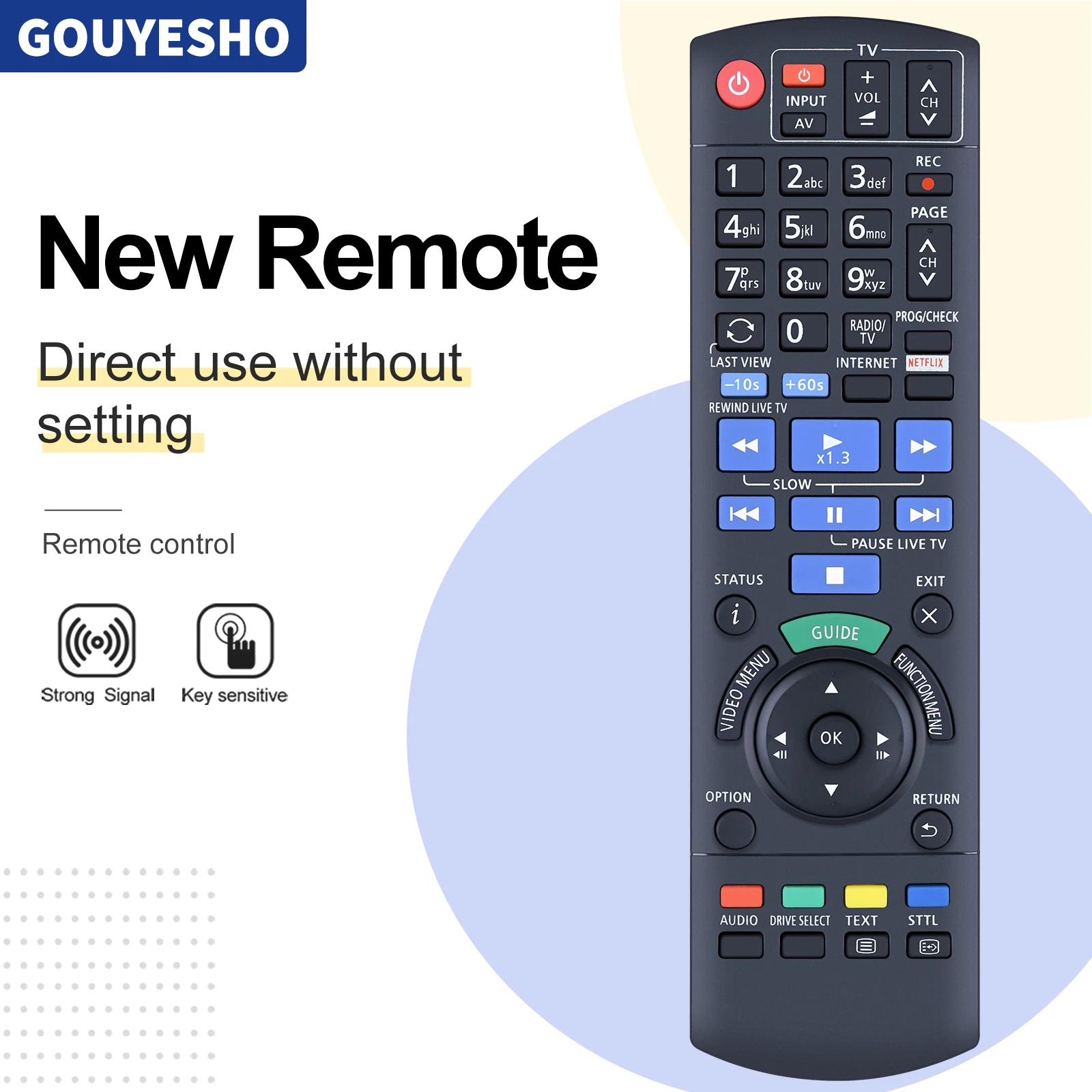 New N2QAYB001114 Remote Control For Panasonic DMR-UBC80, DMR-UBC90, DMR-UBS80