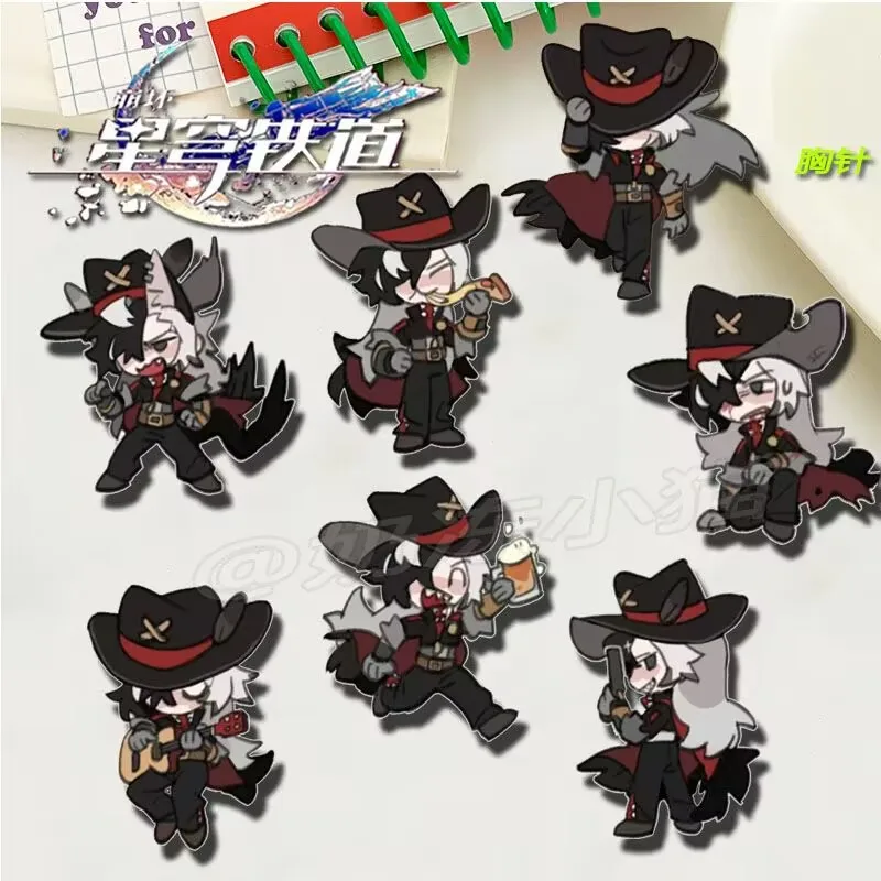 

"Collapsed Star Sky Railway,brooch,high appearance level,Botteo expression,action,creative and cute schoolbag,pendant,accessory