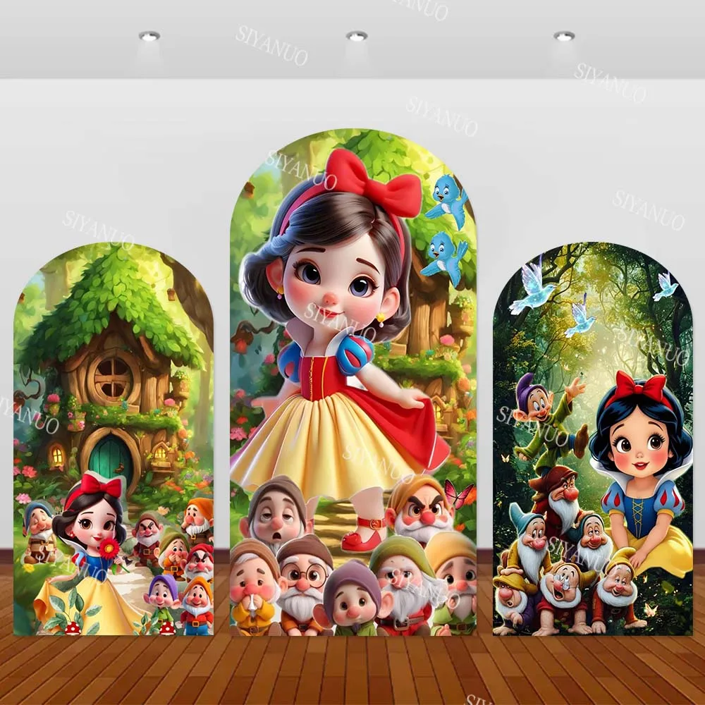 The Snow White Baby Backdrop Kids Birthday Decoration Photo Arch Cover Photo Background Baby Shower Photography Backdrop