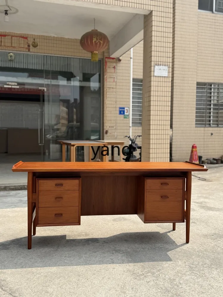 lmM retro solid wood desk antique home living room 4