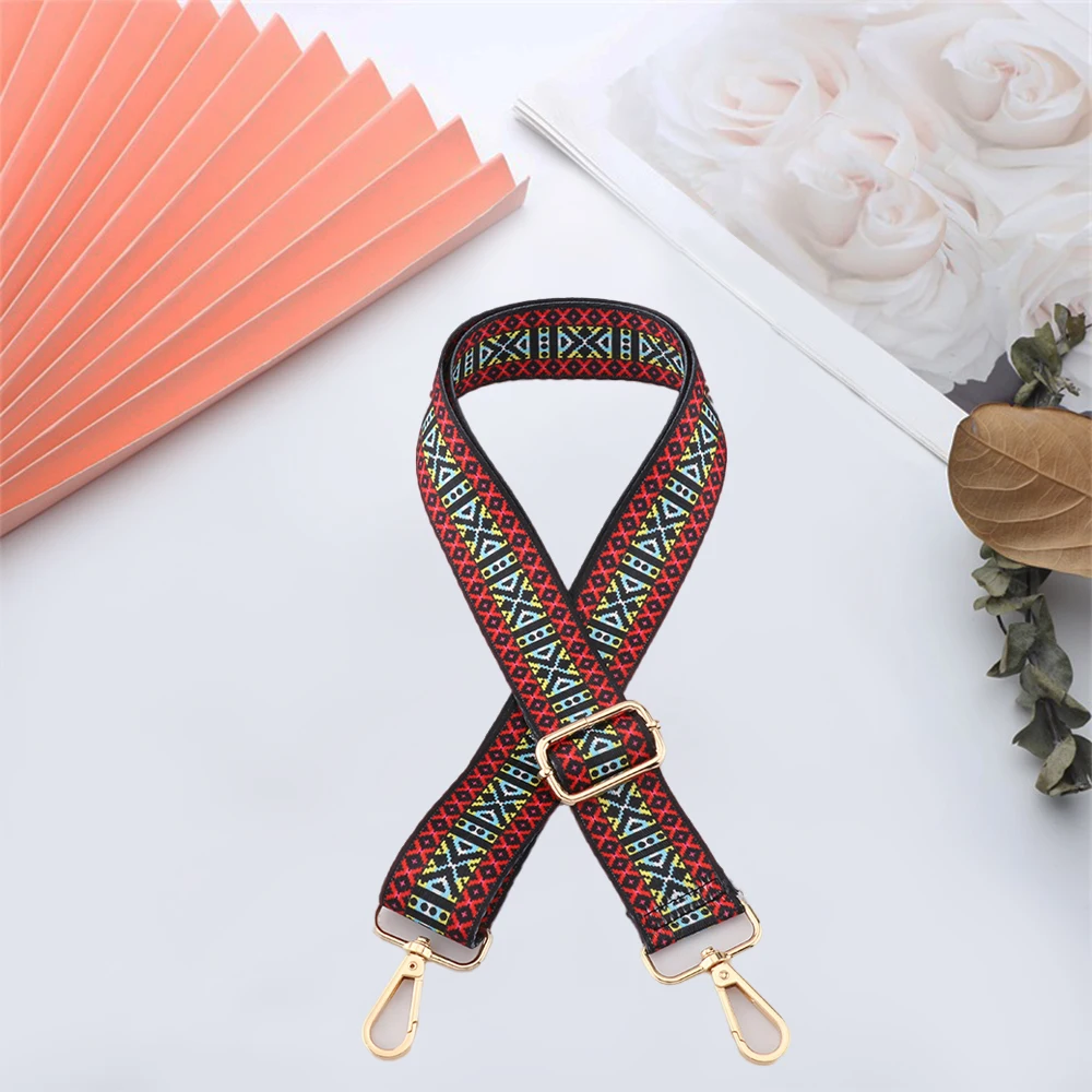 Bag Belt Strap Replacement Crossbody Handbag New Colourful Pattern Ethnic Style Camera Accessories Adjustable Shoulder Bag Strap