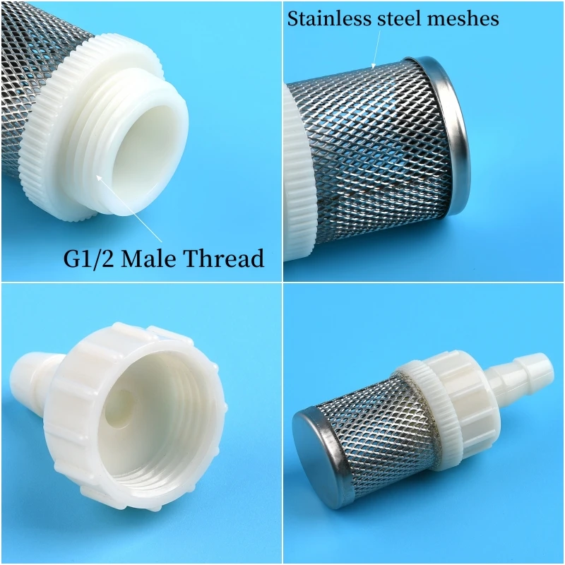 G1/2 4~20mm Hose Filter Drip Irrigation Industrial Agriculture Water Stainless Steel Mesh Filter Water Pump Inlet Filter