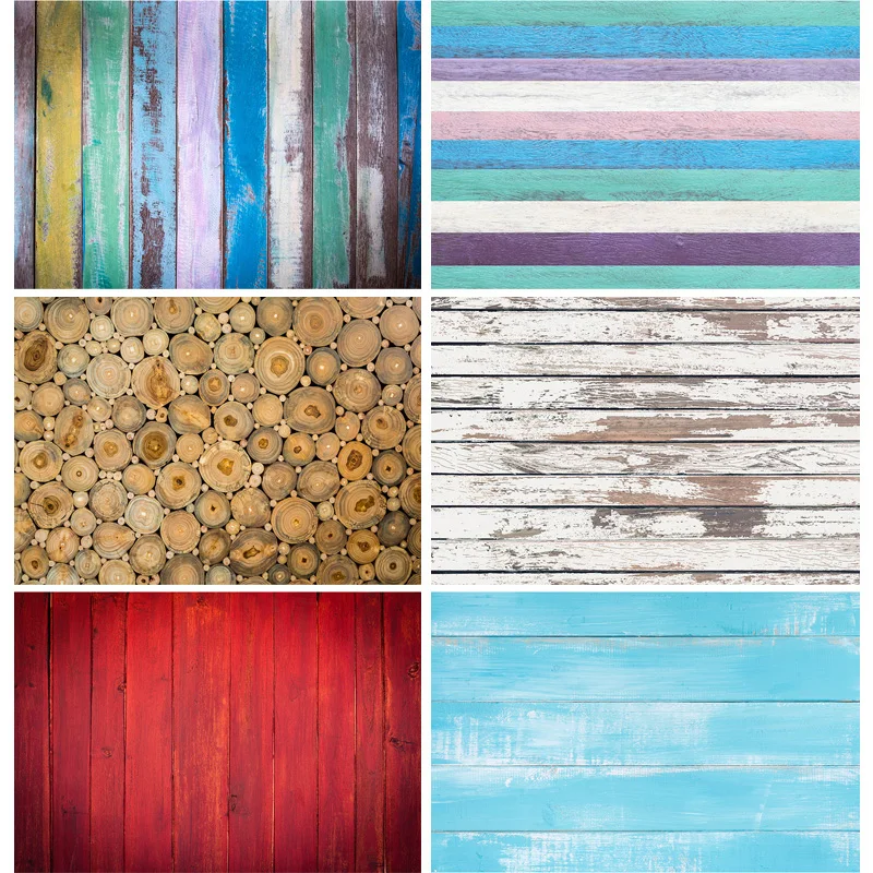 Vinyl Custom Wooden Board Photography Background Wood Plank Texture Newborn Baby  Photocall Photo Backdrops Prop MXX-H4