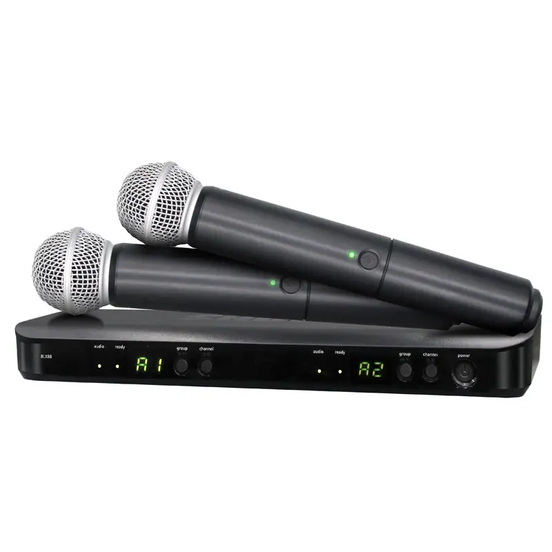 

BLX288/SIM58a Dual Vocal Wireless System Two Beta58a Dynamic Handheld Microphones for Live Performances