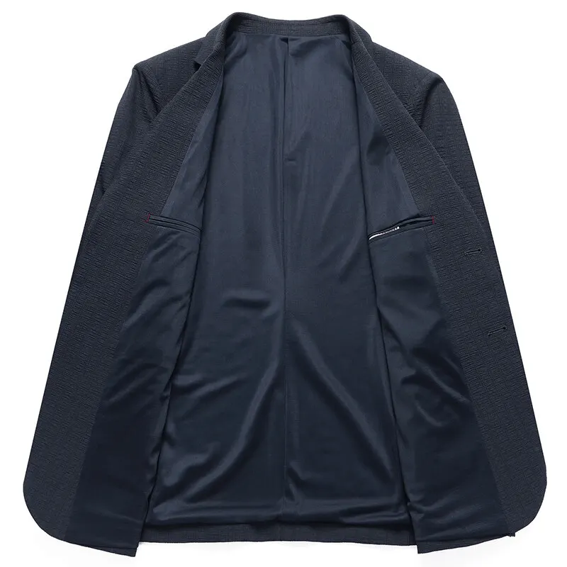 Blazer Men แฟชั่นสุภาพบุรุษธุรกิจอเนกประสงค์ Slimming สไตล์อังกฤษสีทึบการโฮสติ้งการแสดง Casual งานแต่งงาน Blazer