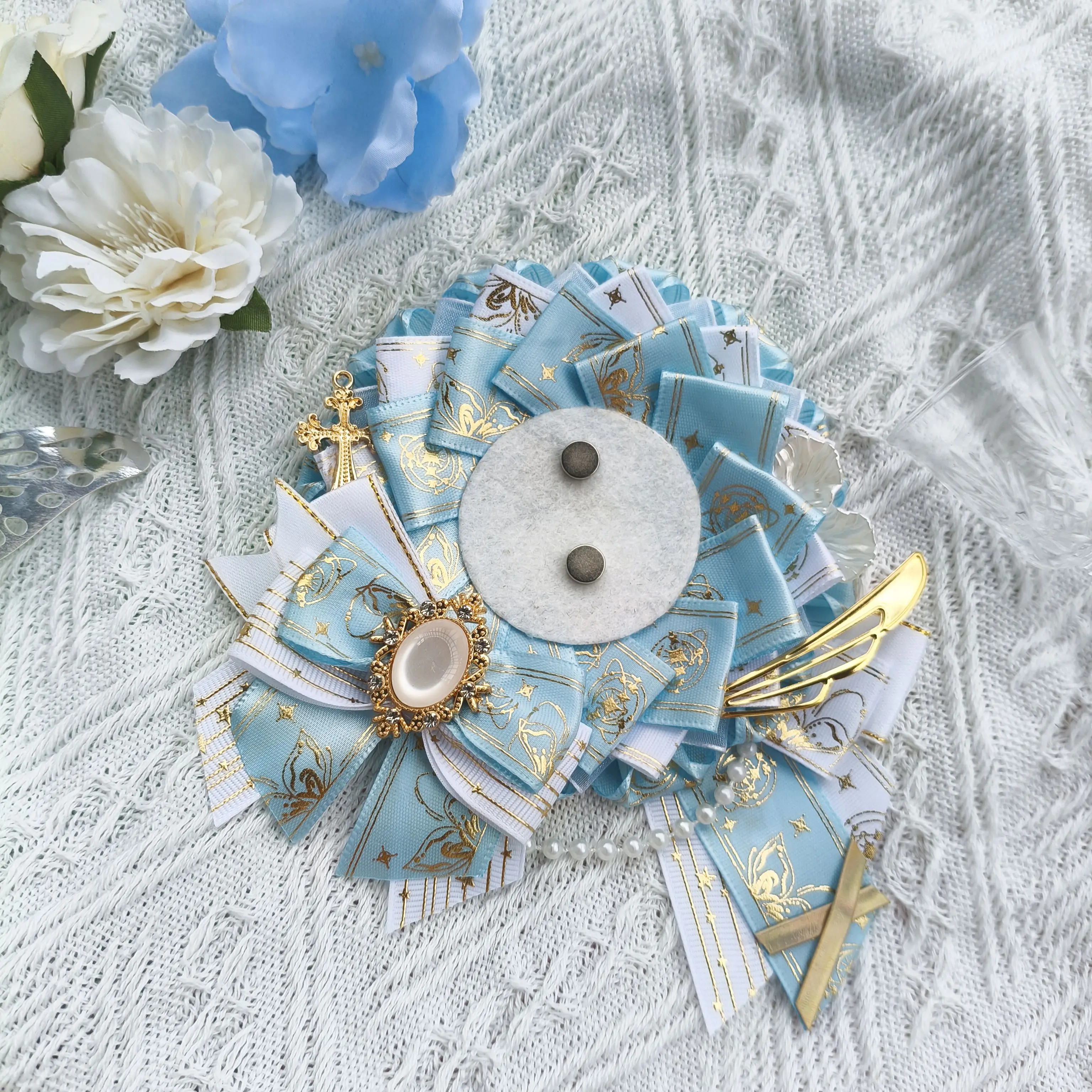 Goods Display Decoration Ita Bag Fill Accessories Quadratic Element Anime Bow Hand Made Badge Rosette Ribbon Rosette