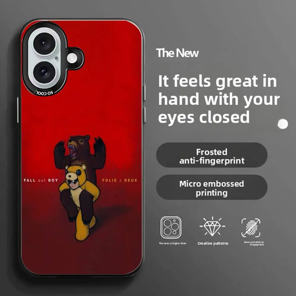 حافظة هاتف The Classic Band F-Fall Out Boy حافظة هاتف شفافة متغيرة الألوان 11-16 حافظة TPU مضادة للسقوط، مقاس نحيف.