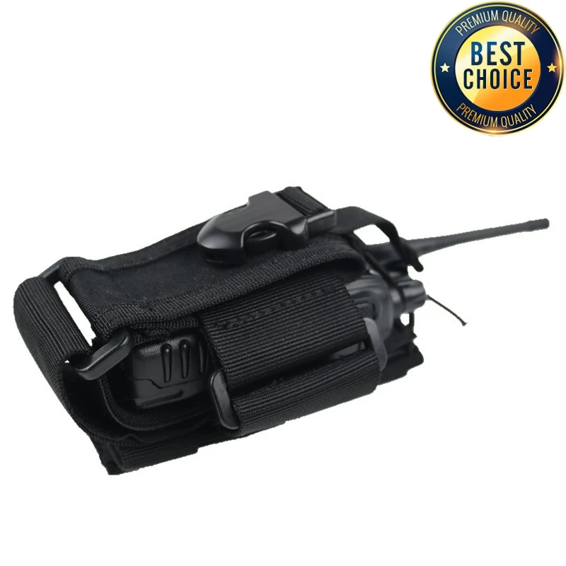 Nuovo supporto per walkie-talkie tattico regolabile Custodia per radio Custodia per interfono da caccia Borsa per radio Molle in nylon per esterni