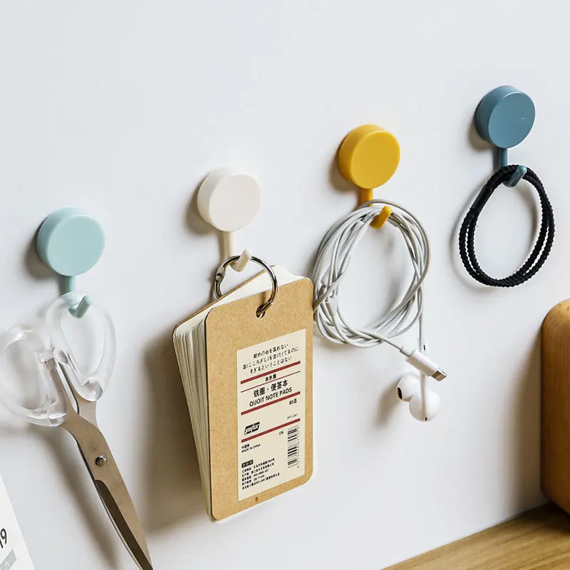 10 STKS Zelfklevende Muurhaak Sterk Zonder Boren Jas Tas Badkamer Deur Keuken Handdoek Hanger Haken Thuis Opslag Accessoires