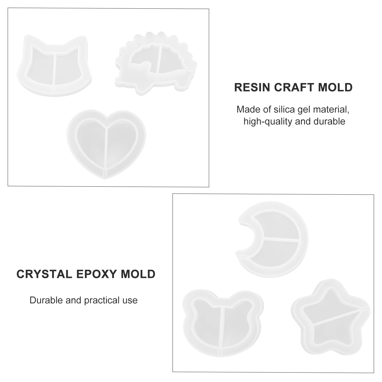 

12 Pcs Animal Crystal Epoxy Mold Set Silicone Resin Craft Pendant Making Jewelry Accessories Supplies Flexible Easy