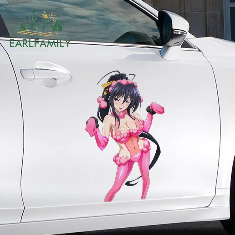 EARLFAMILY 43cm x 26.7cm for Sexy Anime Himejima Akeno Car Sticker Air Conditioner Decal Waterproof Vinyl Creative Auto Graphics