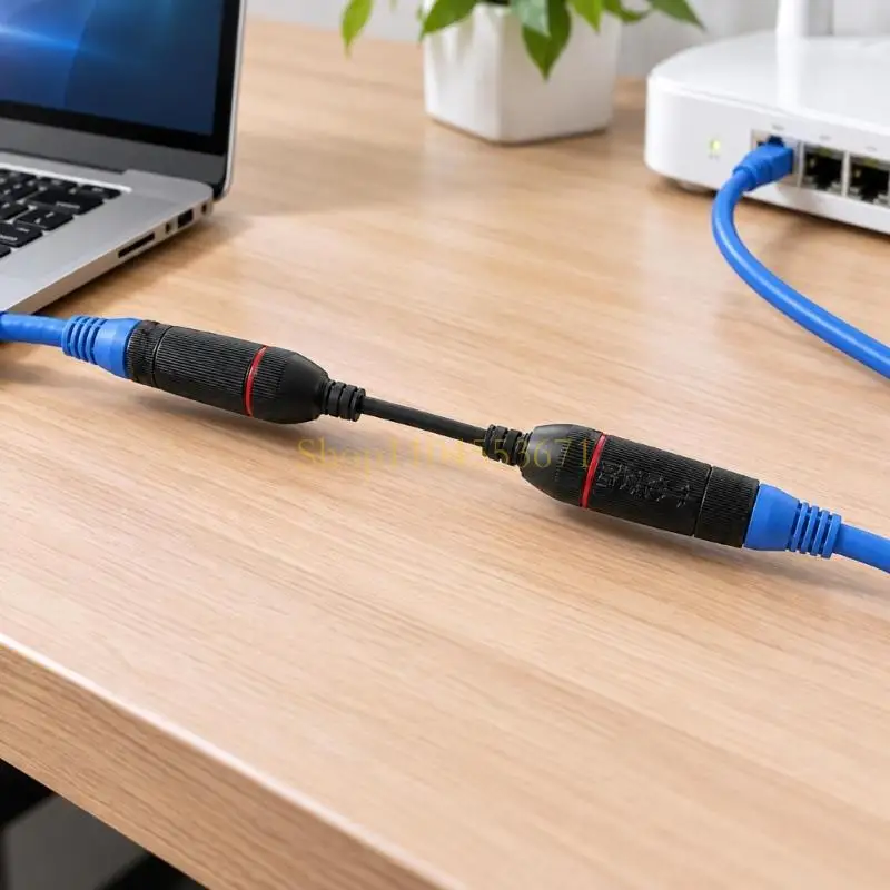 Best Seller Tool-Less Ethernet Cable Coupler with Turn-to-Join Operation and PVC Construction for Cat5 and Cat6 Cable Lengths