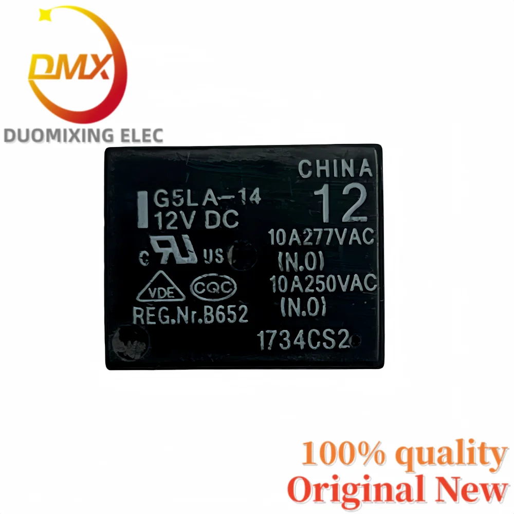 5PCS/LOT 100% Genuine Relay G5LA-14 12VDC 5-Pin SPDT 10A DC12V