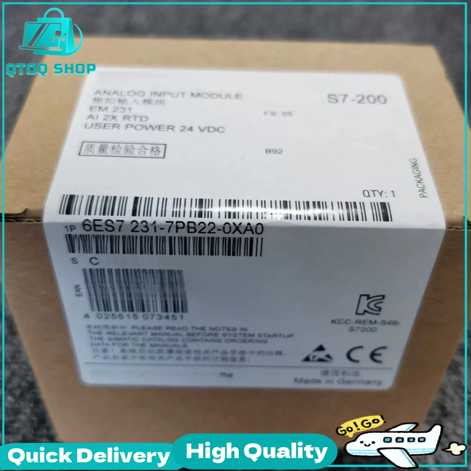 100% Brand New Original Genuine Product, In Stock 6ES7231-7PB22-0XA0 Module