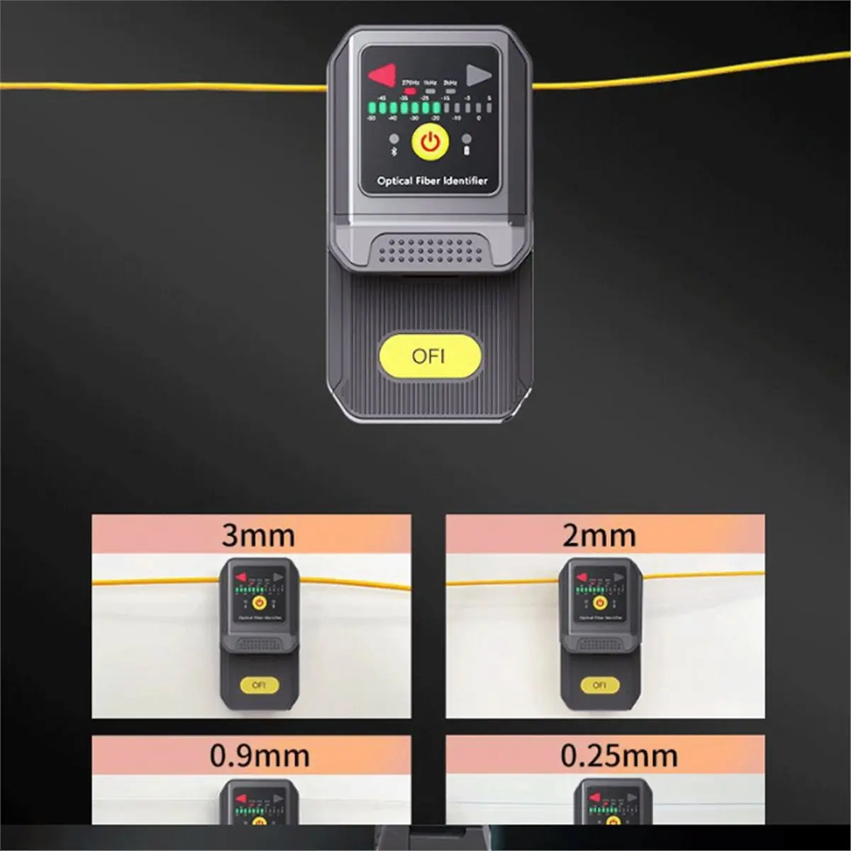fine Mini Optic Fiber Identifier YYS-430 Live Fiber Optical Identifier 800-1700nm Fiber Cable Visual Fault Locator
