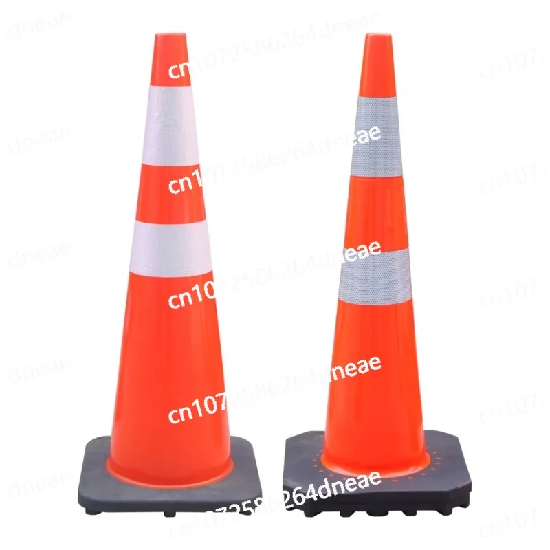 

75Cm PVC and rubber reflective traffic cone for effective traffic warning