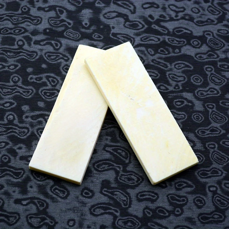 New Products Hot Quality 2 Piece Ox Bone DIY Knife Handle Material, Damascus Cutting Tool Diaphragm 10.3*3.3*0.5CM