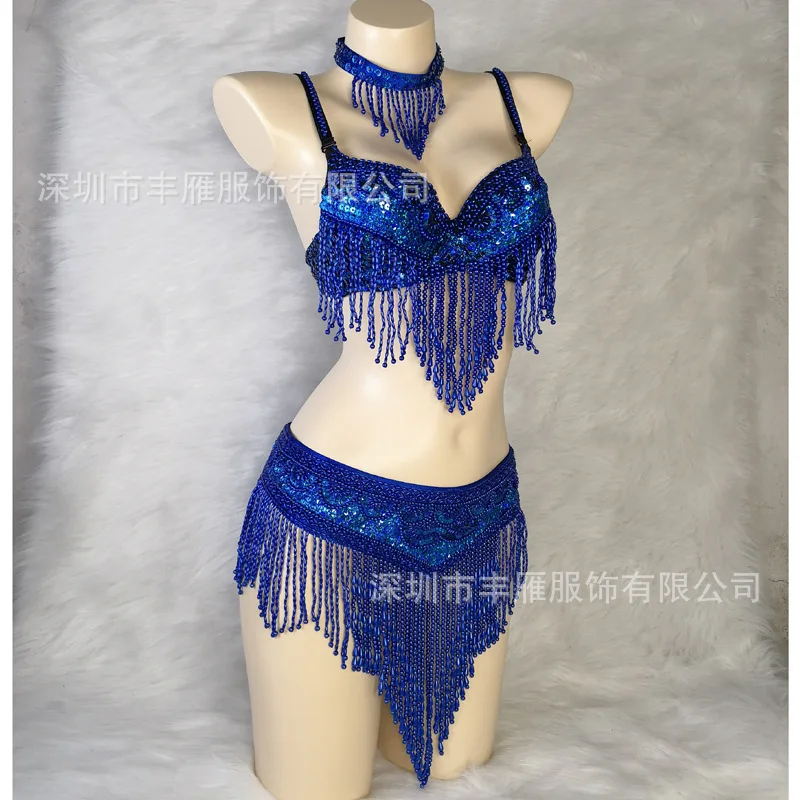 

Customized Sparkling Belly Dance Performance Dress Eastern Dance Performance Bra Waist Cover Set Bar Sexy Stage Costume Female
