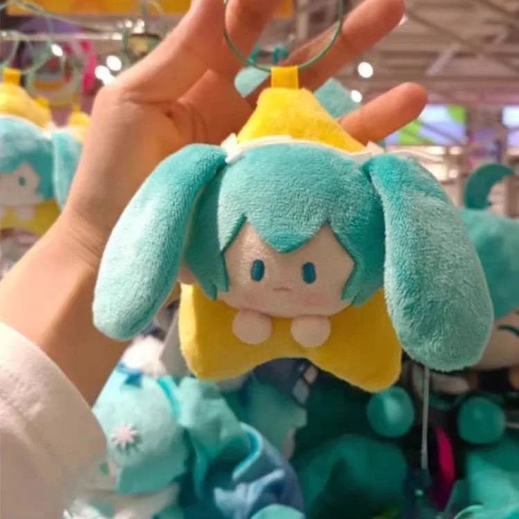 10CM 2024 New Anime Hatsune Miku Star Prayer Night Figure Kawaii Q version Star Plush Toys Doll Keychain Bag Pendant Gifts