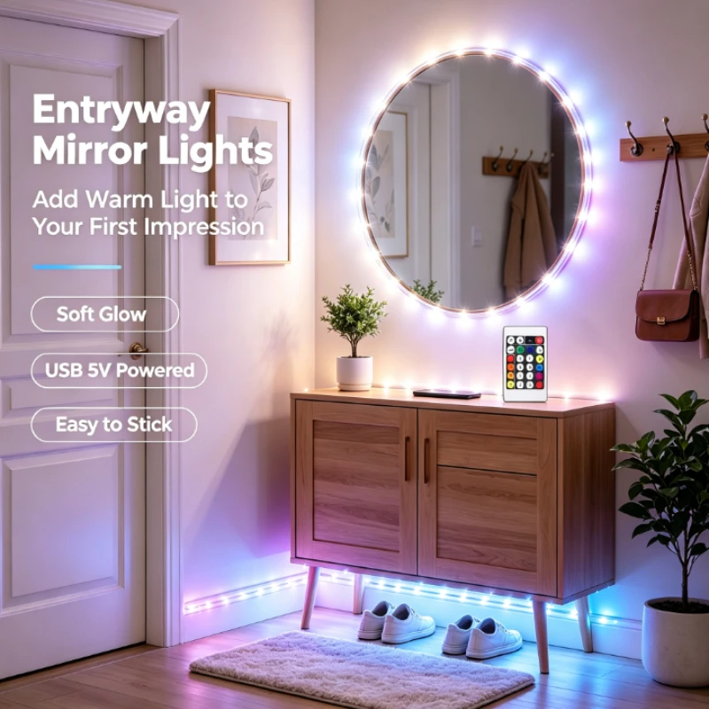 RGBIC USB 5V LED Sting Light Bluetooth Music APP Programmable DIY Fairy Lights Birthday Party Garland Christmas Decor