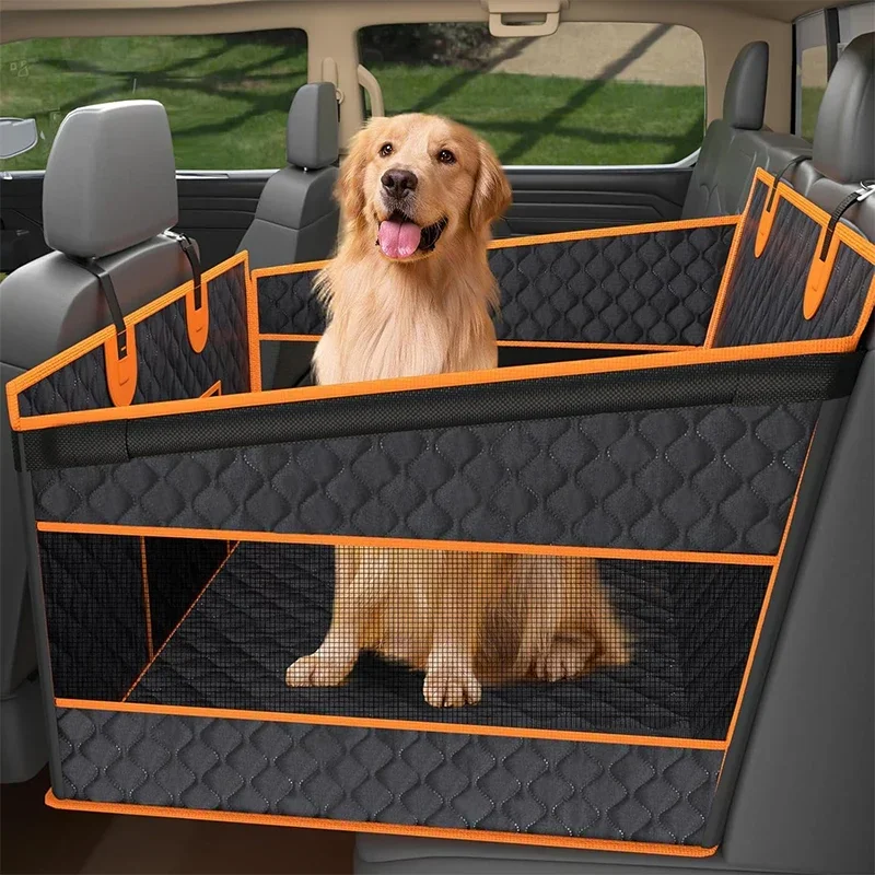 

Waterproof collapsible design pet car seat with breathable mesh window adjustable ;'