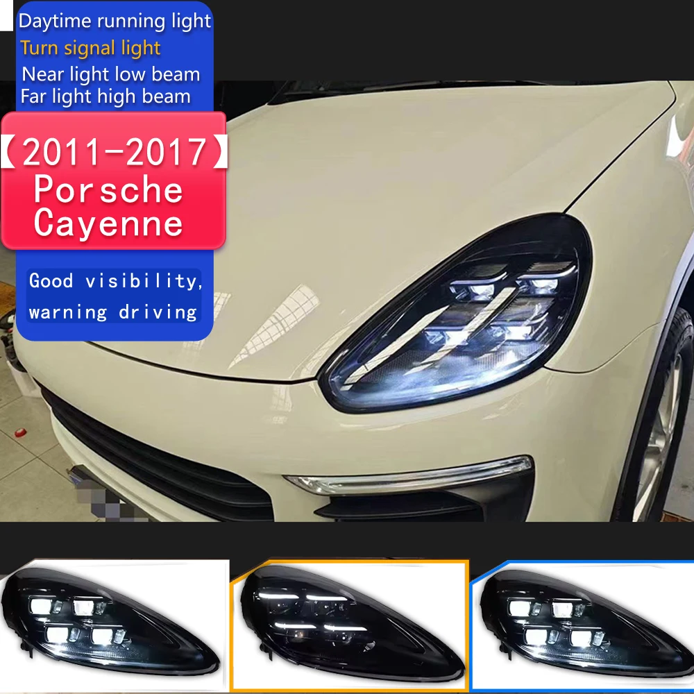 

Car Lights for Porsche Cayenne LED Headlight Projector Lens 2011 2012-2017 Front DRL Matrix LED Head Lamp Automotive Accessories