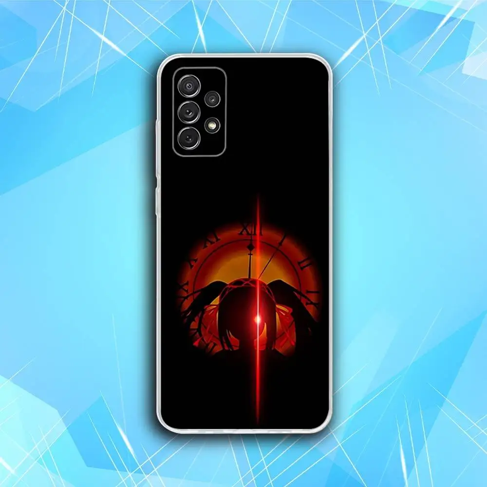T-Tokisaki Anime Kurumi Phone Case For Samsung S30,23,21,22,20, FE lite,S10,9,8,7 PIus Note20ultra Soft Transparent