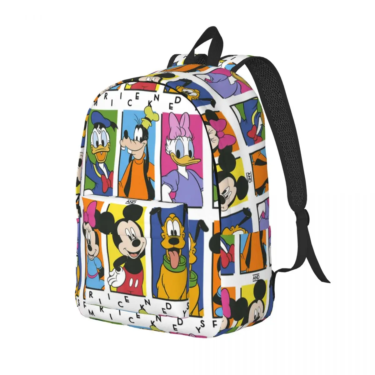 Mickey And Friends Group Casual Backpack Lightweight High School Hiking Travel Daypack Men Women Laptop Computer Shoulder Bag