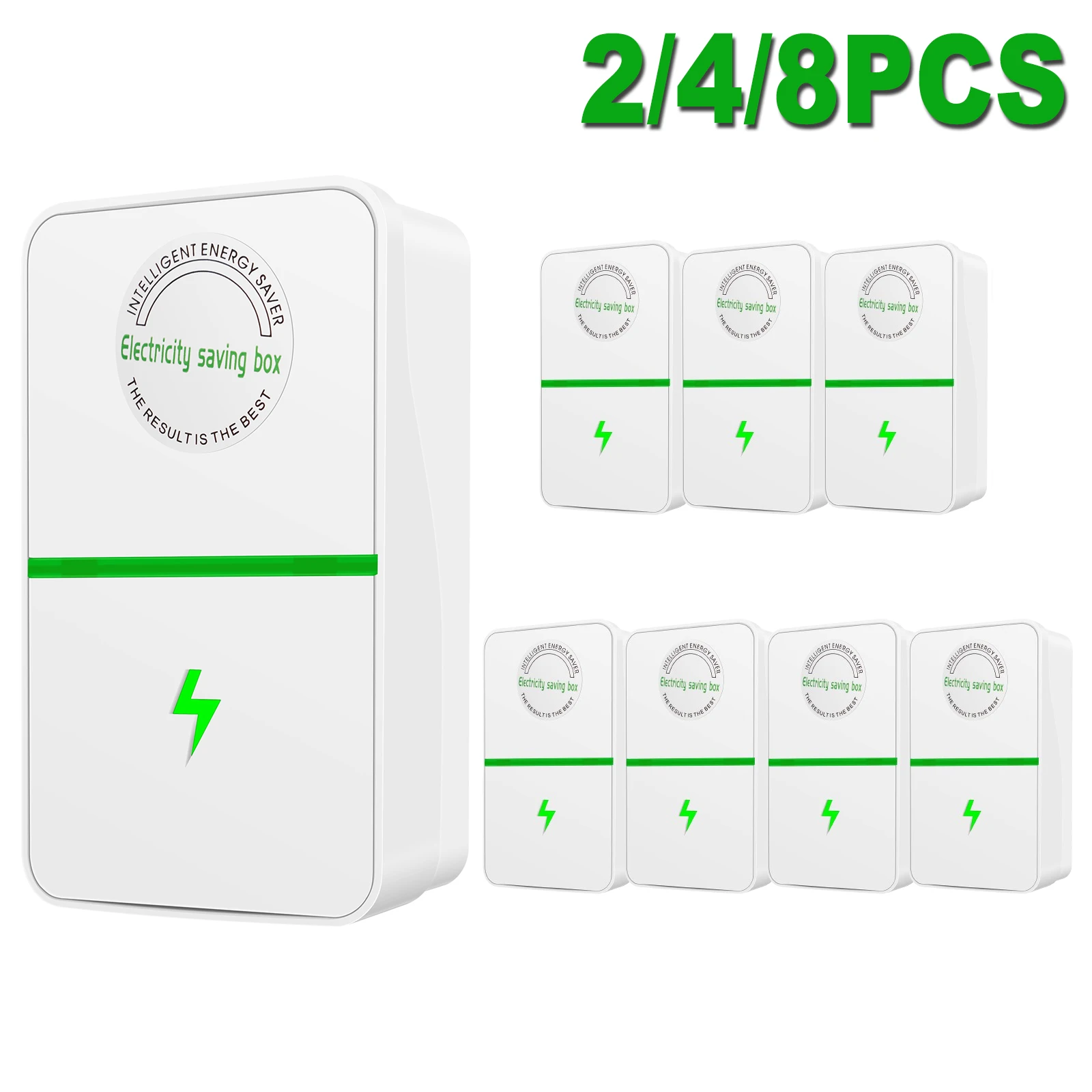 2/4/8PCS Energy Saving Device Save Electricity Household Power Saver Plug in U.S. Plug Electricity Saving Box Use 90V-250V