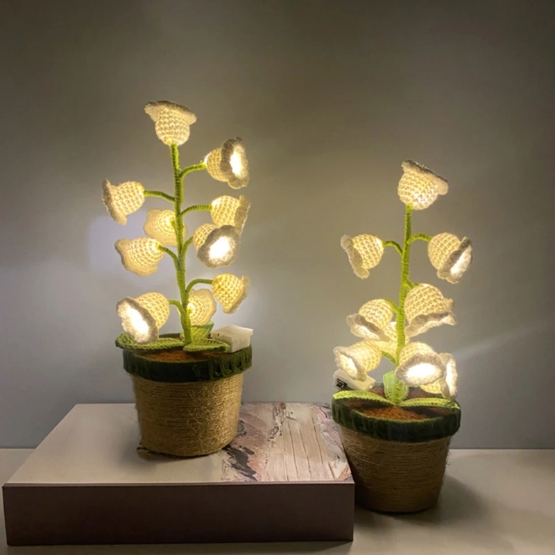 Delicate Knitted Flower LED Light Comfortable Plant Light Decorations Dropshipping