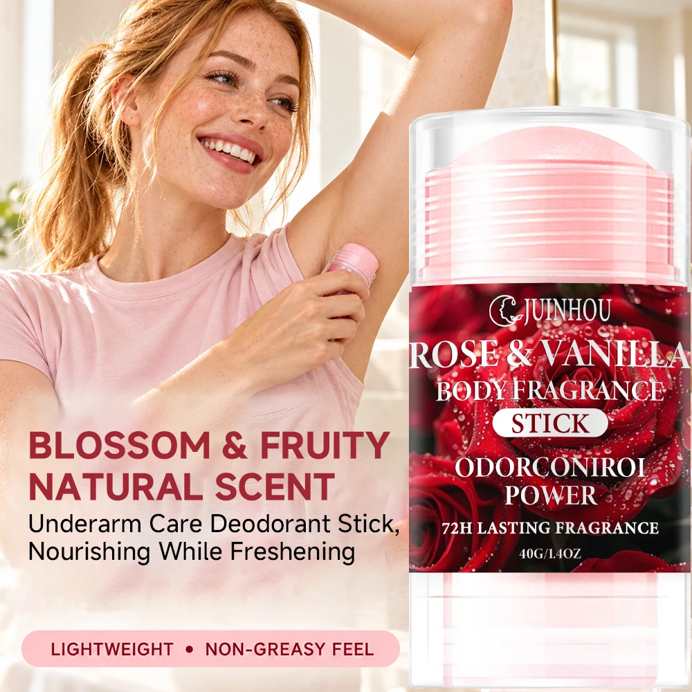 JUINHOU Rose Scented Deodorant Stick Aluminum-free Offers Both Moisturizing And Odor-inhibiting Benefits Suitable For Daily Use