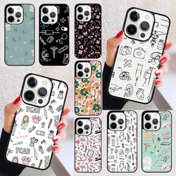 Medicine Nurse Doctor Dentist cover For iPhone 15 16 13 12 11 14 Pro Max Mini Max SE 2020 7 8 6S Plus Phone Case
