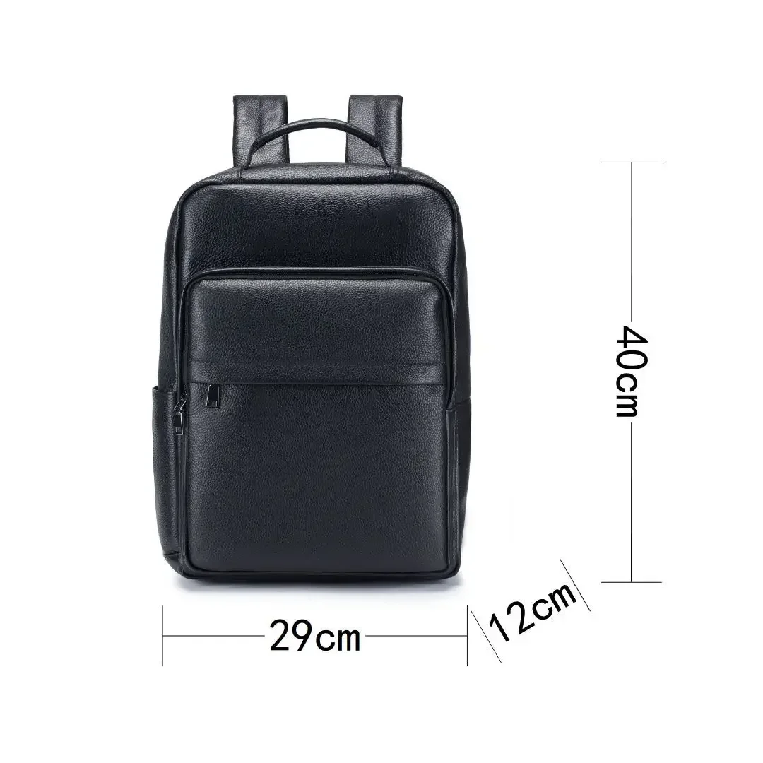 2025 العلامة التجارية الجديدة البقرة جلد طبيعي الرجال حقائب الظهر موضة الجلد الطبيعي الحقيقي حقيبة ظهر الطالب الصبي الفاخرة حقيبة كمبيوتر محمول