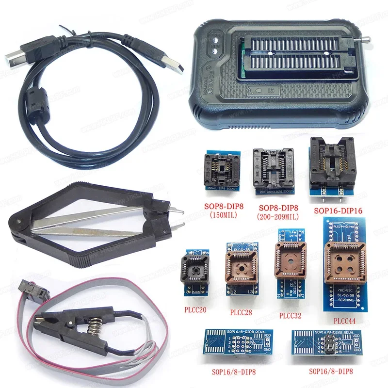 XGecu T48 Universal IC Programmer + 10 IC Socket Adapter SOP8 DIP8 PLCC28 Support NAND/EMMC/MCU/ISP