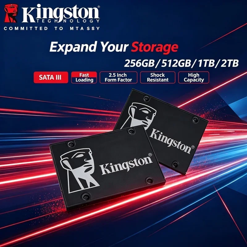 Kingston KC600 SATA3 2.5" SSD 512GB 1TB 2TB 3D TLC Internal Hard Drive For Home Desktop Laptop System Upgrade High Speed