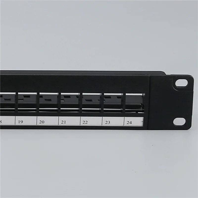 ABT-2Pcs 19-Polegada 1U Rack de Gabinete Através de 24 Portas CAT6 Patch Panel RJ45 Adaptador de Cabo de Rede Keystone Jack Painel Modular