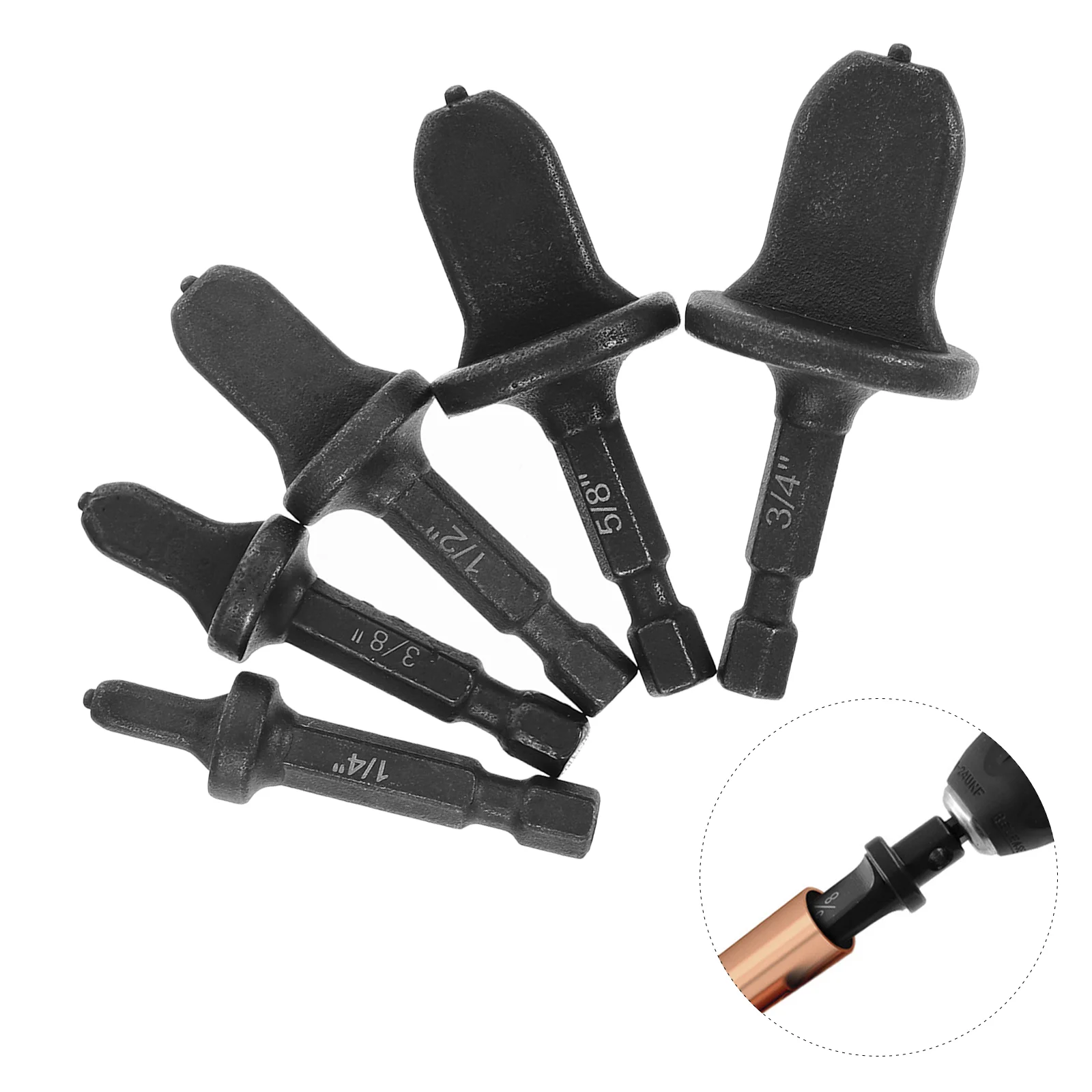 

5 PCS Pipe Expander Hole Flaring Tool Tube Metric System Repairing Accessories Metal Drill Tools Expanding