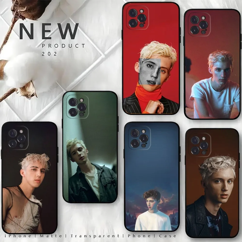 Singer T-Troye Sivan Phone Case For iPhone15,14,13,12 Mini 11 Pro XR,X,XS,MAX 6S,7,8 Plus Silicone Cover Soft Black