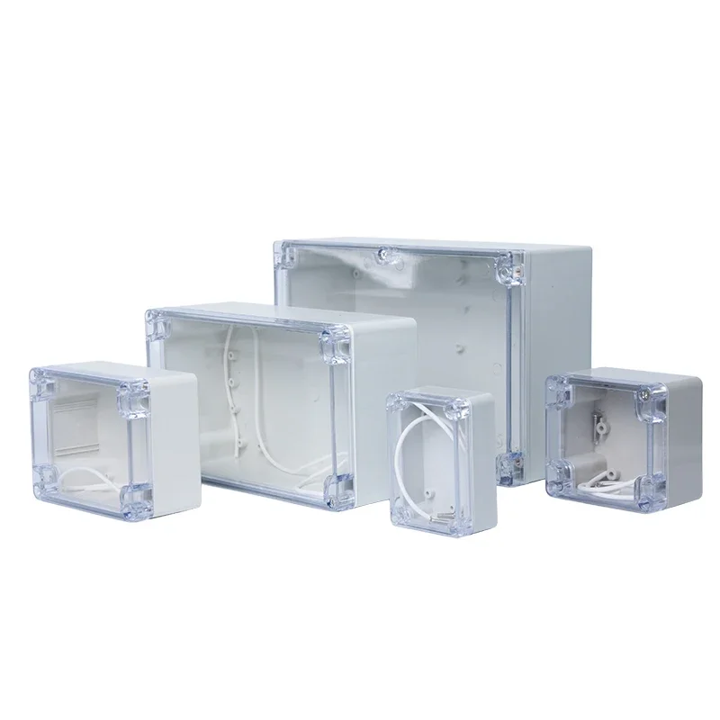 Outside Transparent Cover Plastic Waterproof Box ABS Monitoring Outdoor Junction Box Rainproof Sealed Switch Case  Project Box image 5